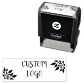 Aangepaste Bloemen Logo Zelfinktende Stempel (In situ)