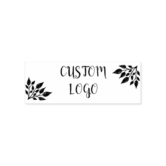 Aangepaste Bloemen Logo Zelfinktende Stempel (Design)