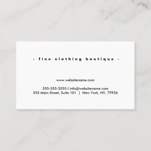 Aangepaste Bloemen Luxe Boetiek Floral Visitekaartje (Achterkant)