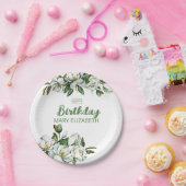 Aangepaste Bloemen Magnolia GreenEnergy BIrthday P Papieren Bordje (Feest)