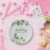 Aangepaste Bloemen Magnolia GreenEnergy BIrthday P Papieren Bordje (Feest)
