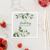 Aangepaste Bloemen Magnolia GreenEnergy BIrthday P Servet (Insitu)