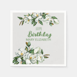 Aangepaste Bloemen Magnolia GreenEnergy BIrthday P Servet