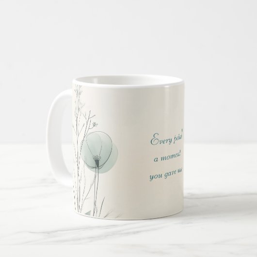 Aangepaste Bloemen Mok voor Mam – Gentle Dankbaarh (Voorkant links)