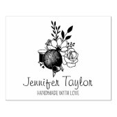 Aangepaste Bloemen Naaien, Handgemaakte Bedrijf Gr Rubberstempel (Afrduk)