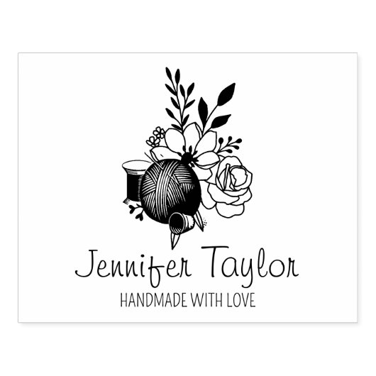 Aangepaste Bloemen Naaien, Handgemaakte Bedrijf Gr Rubberstempel (Afrduk)