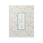 Aangepaste bloemen | Naam Elegante wilde bloem sch Notitieblok (Linkerzijde)