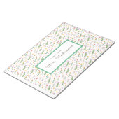 Aangepaste bloemen | Naam Elegante wilde bloem sch Notitieblok (Schuin)