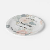 Aangepaste Bloemen Papier Borden voor 1e Verjaarda Papieren Bordje (Gekanteld)