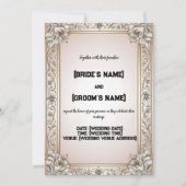 Aangepaste Bloemen Patronen Mooie bruiloft Kaart (Voorkant)