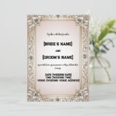 Aangepaste Bloemen Patronen Mooie bruiloft Kaart (Staand voorkant)