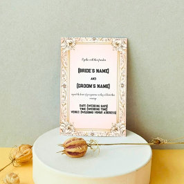 Aangepaste Bloemen Patronen Mooie bruiloft Kaart