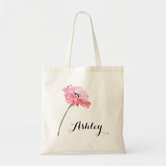 Aangepaste bloemen pioen tas (Voorkant)