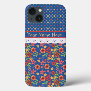 Aangepaste Bloemen, Polka's, Faux Lace iPad Air Ca iPhone 13 Hoesje