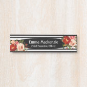 Aangepaste Bloemen Rozen Kantoor Deurteken Deurbordje (Voorkant)