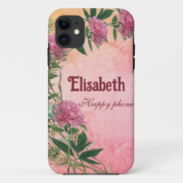 Aangepaste bloemen rustieke pioen thema gepersonal Case-Mate iPhone case