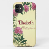 Aangepaste bloemen rustieke pioen thema gepersonal Case-Mate iPhone case (Achterkant)