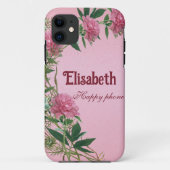 Aangepaste bloemen rustieke pioen thema gepersonal Case-Mate iPhone case (Achterkant)