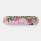 Aangepaste bloemen rustieke pioen thema gepersonal persoonlijk skateboard (Horizontaal)
