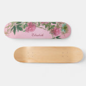 Aangepaste bloemen rustieke pioen thema gepersonal persoonlijk skateboard (Horizontaal)
