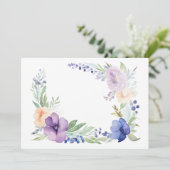 Aangepaste bloemen save the date (Staand voorkant)