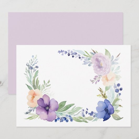 Aangepaste bloemen save the date (Voorkant / Achterkant)