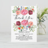 Aangepaste Bloemen Sympathie Dank u kaart (Staand voorkant)