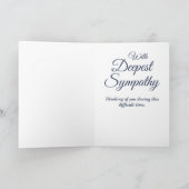 Aangepaste Bloemen Sympathie Groeten Kaart (Binnen)