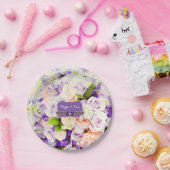 Aangepaste Bloemen Trouwpapier Borden Papieren Bordje (Feest)