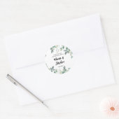 Aangepaste Bloemen Trouwstickers voor Cookies Bag Ronde Sticker (Envelop)