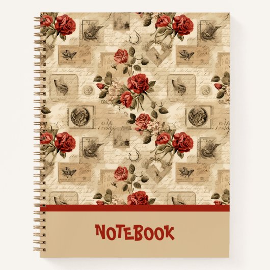 Aangepaste Bloemen  Wallpaper Notitieboek (Voorkant)