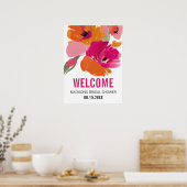 Aangepaste Bloemen Welkom Vrijgezellenfeest teken Poster (Keuken)