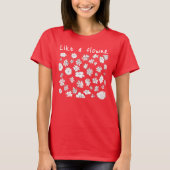 Aangepaste bloemen wilde bloemen inspirerend gezeg t-shirt (Voorkant)
