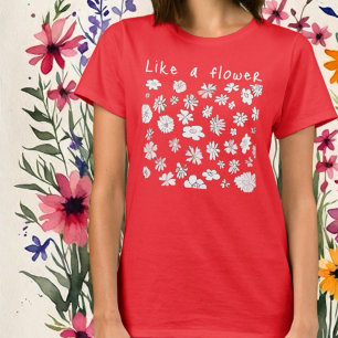 Aangepaste bloemen wilde bloemen inspirerend gezeg t-shirt