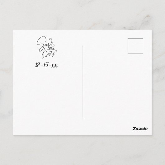 Aangepaste Bloemenbruid bruidegom namen Bewaar de  Briefkaart (Achterkant)