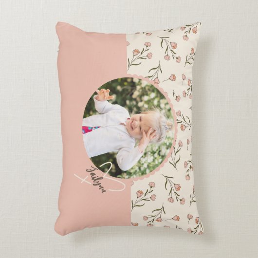 Aangepaste bloemenfoto kussen voor kinderkamer (Voorkant(Verticaal))