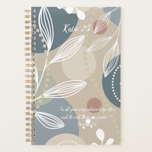 Aangepaste bloemengeloof - Gepersonaliseerde Schri Planner (Voorkant)