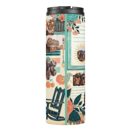 Aangepaste Bloemenjunk Journal Scrapbook Gift voor Thermosbeker (Achterkant)