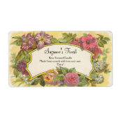 Aangepaste  bloemenkaars of blikpot label (Voorkant)