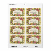 Aangepaste bloemenkaars of blikpot label (Full Sheet)