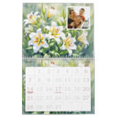 Aangepaste bloemenkalender met foto, gepersonalise kalender (Mar 2027)