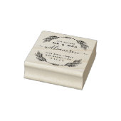 Aangepaste bloemenkrans Toekomst Mr & Mrs Retourad Rubberstempel (Stempel)