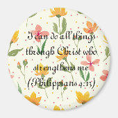 Aangepaste Bloemenkring Magneet - Bijbelvers (Voorkant)