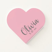 Aangepaste Bloemenmeisje Pink Gown Wedding Party Notitieboek (Achterkant)