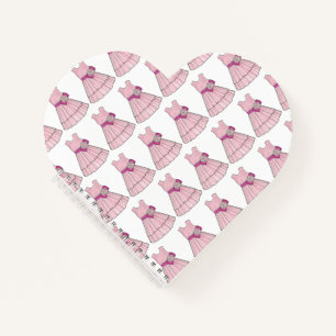 Aangepaste Bloemenmeisje Pink Gown Wedding Party Notitieboek