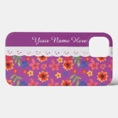 Aangepaste bloemenprint Magenta Samsung Galaxy Not Case-Mate iPhone Case (Achterkant (horizontaal))