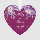 Aangepaste bloemensieradependant voor wijn met tek ornament (achterkant)