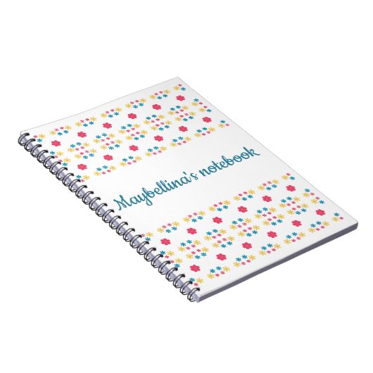 Aangepaste bloemenspiraal foto notitieboek (Rechterzijde)