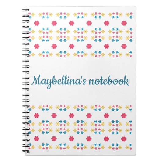 Aangepaste bloemenspiraal foto notitieboek (Voorkant)