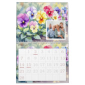 Aangepaste bloemige fotokalender gepersonaliseerde kalender (Feb 2027)
